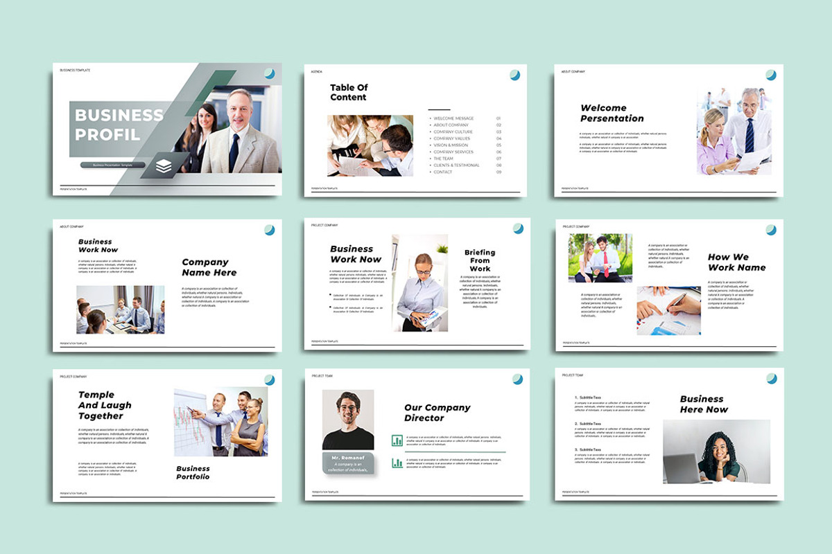Business Powerpoint Template, a Presentation Template by yanindesign (Photo 2 of 5)
