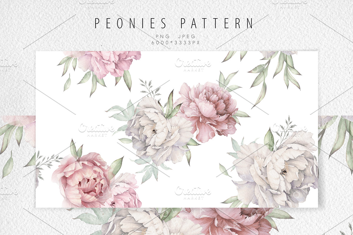 PEONY COLLECTION, a Decorative Illustration by ollalya (Photo 5 of 6)