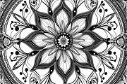 Intricate Mandala Coloring Pages Set, an Illustration by jahid234 (Thumbnail 2 of 7)