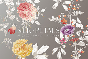 Silk Petals Floral Seamless Patterns