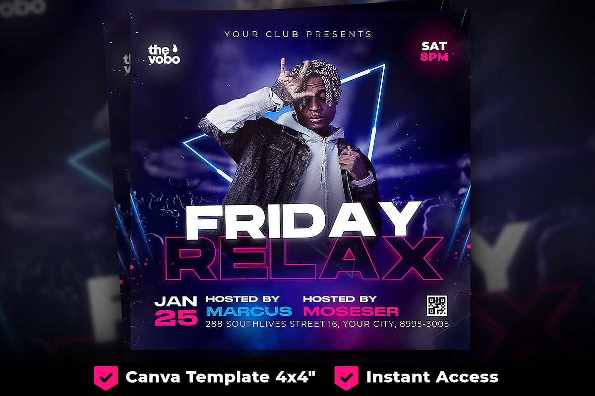 Party Flyer, Canva Club Flyer, a Flyer Template by FLYERHIVE (Photo 1 of 3)
