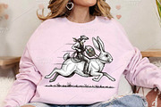 Cowboy Riding Easter Bunny PNG, an Illustration by Canvas Craft (Thumbnail 4 of 6)