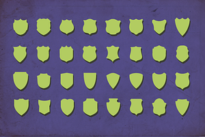 112 Vector Shield Shapes