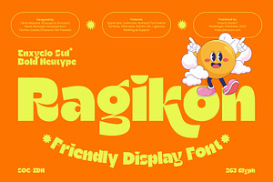 Ragikon - Playful & Chunky Font, a Sans Serif Font by Enxyclo Studio