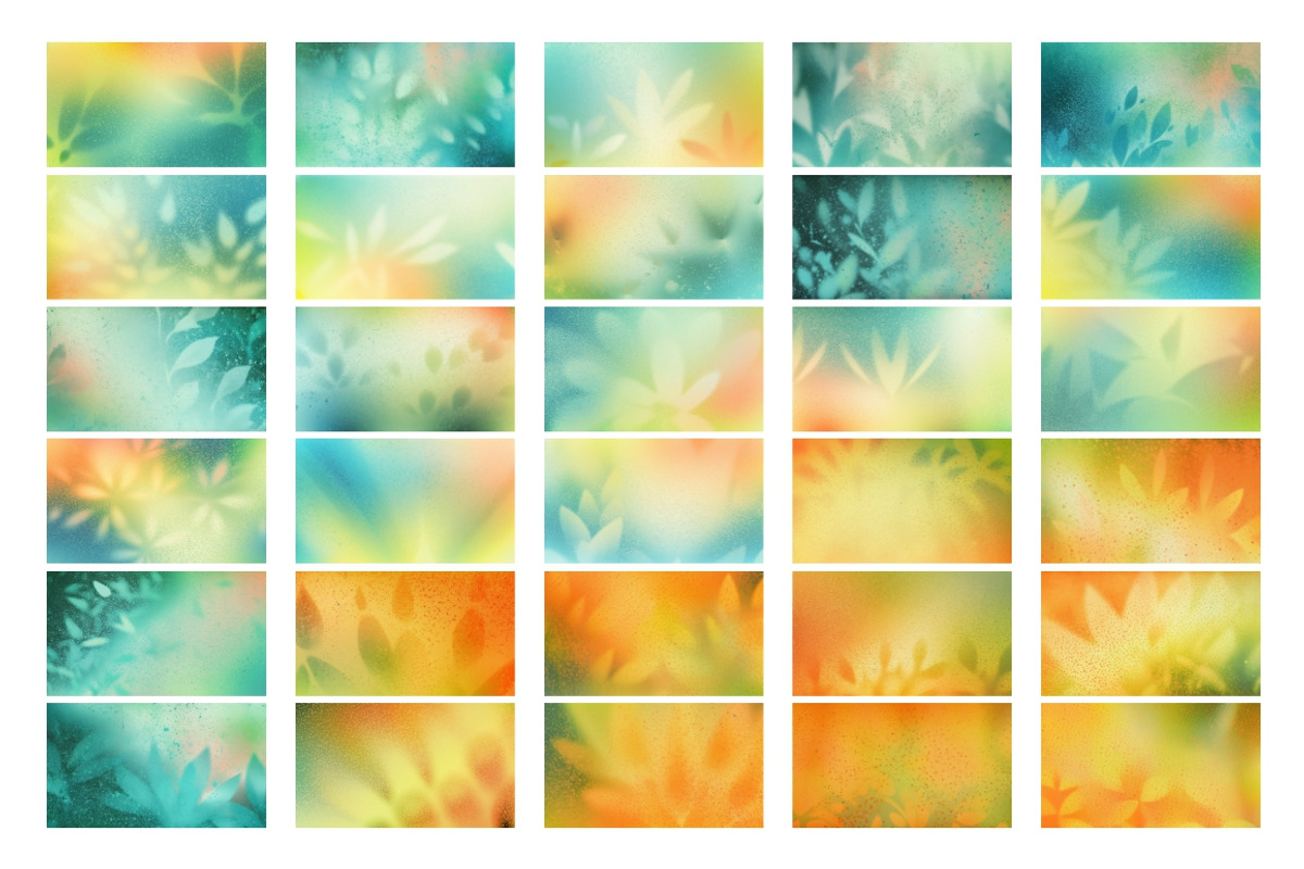 Natural Floral Gradient Backgrounds, a Background Graphic by Nocturnal Wolf (Photo 9 of 14)