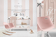 Crib Beddind Designers Kit Mockup, a Bottom Mockup by Creatsy (Thumbnail 8 of 29)