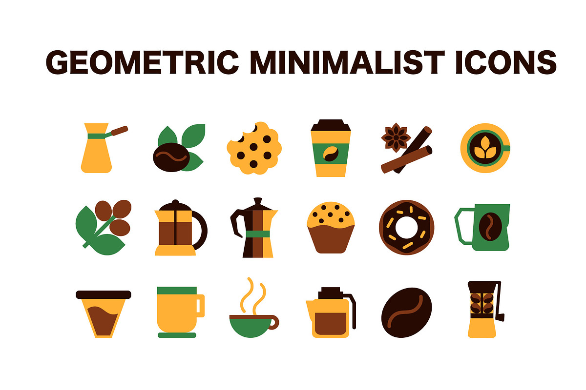 Coffee Art. Geometry Mosaic Design, a Food Illustration by Lettering_Logo (Photo 5 of 9)