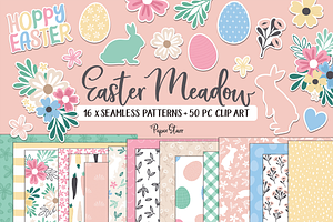 Easter Digital Paper Clip Art Bundle
