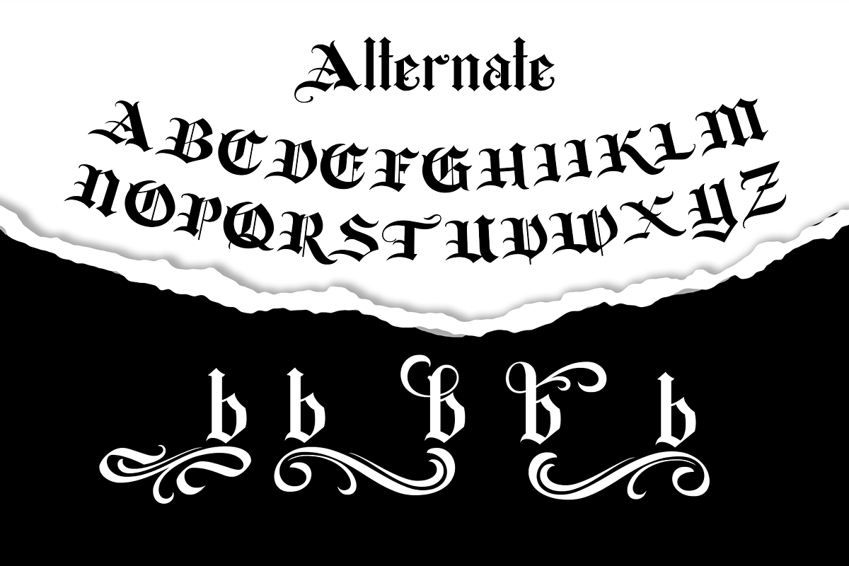Bugenvil Modern Blackletter, a Blackletter Font by dansdesign (Photo 6 of 8)