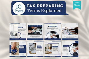 200 Tax Preparing Canva Templates