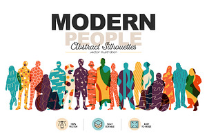 Modern People Silhouettes, a Person Illustration by Stafeeva