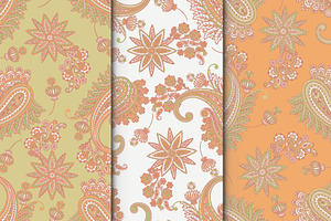 2 Paisley floral patterns