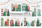 Christmas Magic Clip Art Collection, a Seasonal Illustration by Leonaa art (Thumbnail 5 of 11)