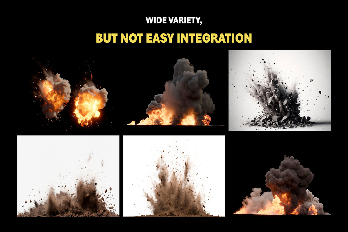 140+ Explosions Overlays Effects, an Object Graphic by Mikel Blazgad (Photo 3 of 8)