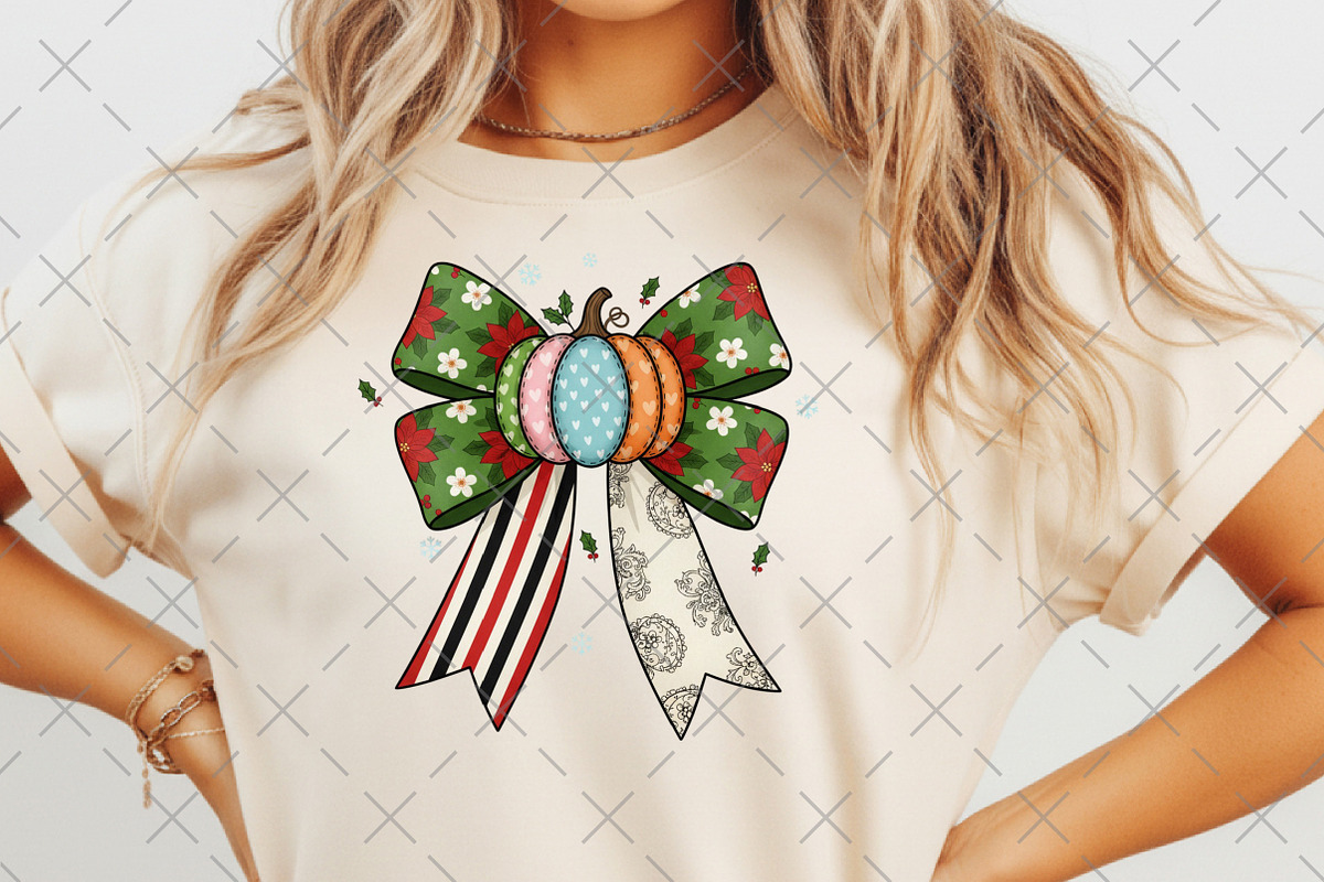 Christmas Bow PNG, an Illustration by Craft Nest (Photo 6 of 6)