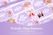Purple Shopify Website Banners, a Shopify Template by Template Twist Shop (Thumbnail 1 of 5)