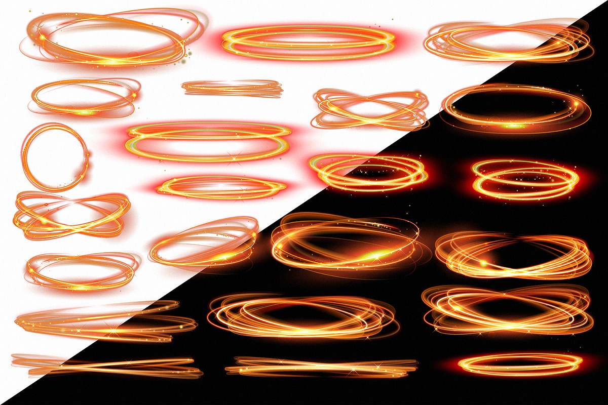 Gold Light Circle Trails - 23 PNG, a Texture Graphic by Ron Dale (Photo 2 of 2)