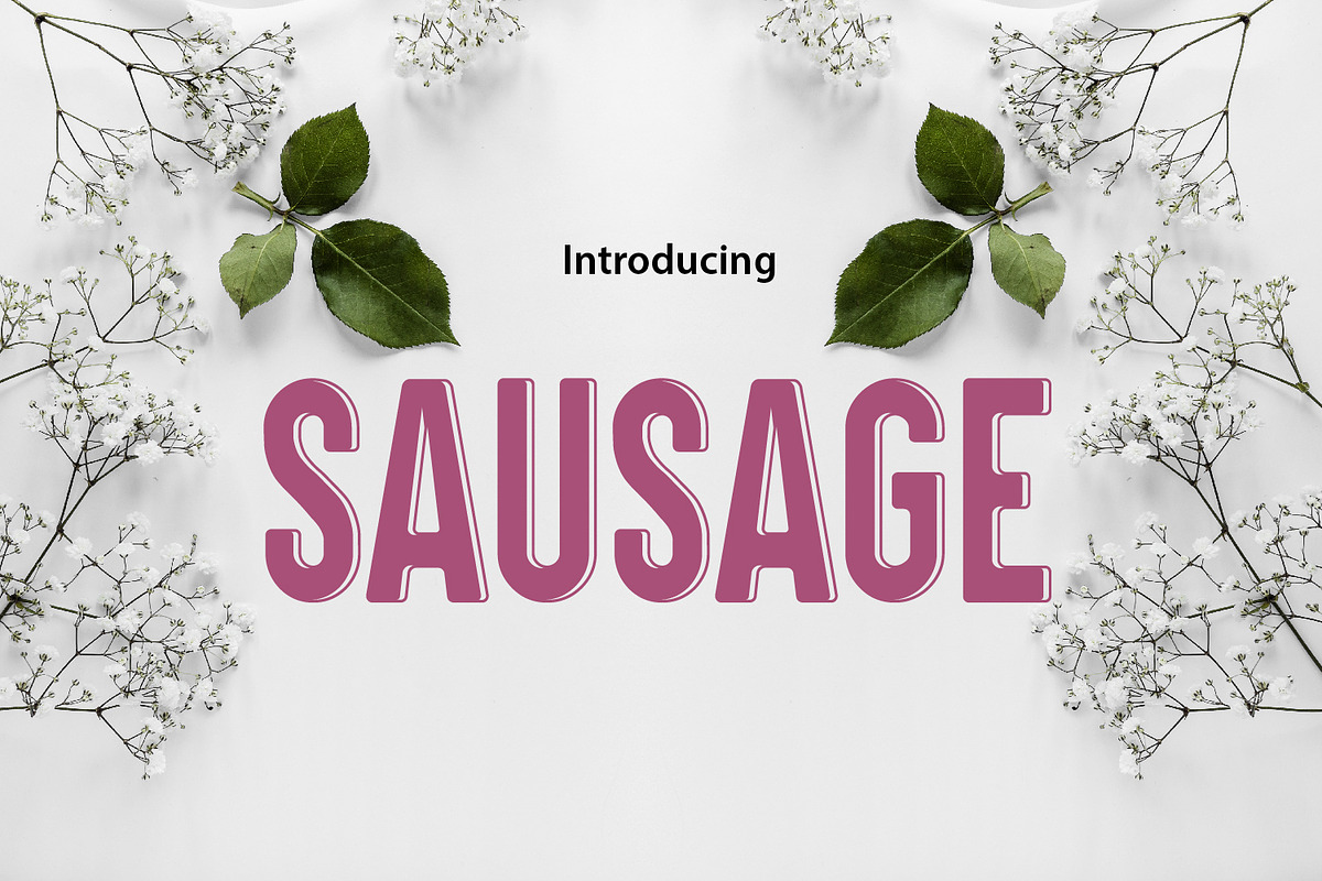 SAUSAGE, a Sans Serif Font by da_only_aan (Photo 2 of 5)