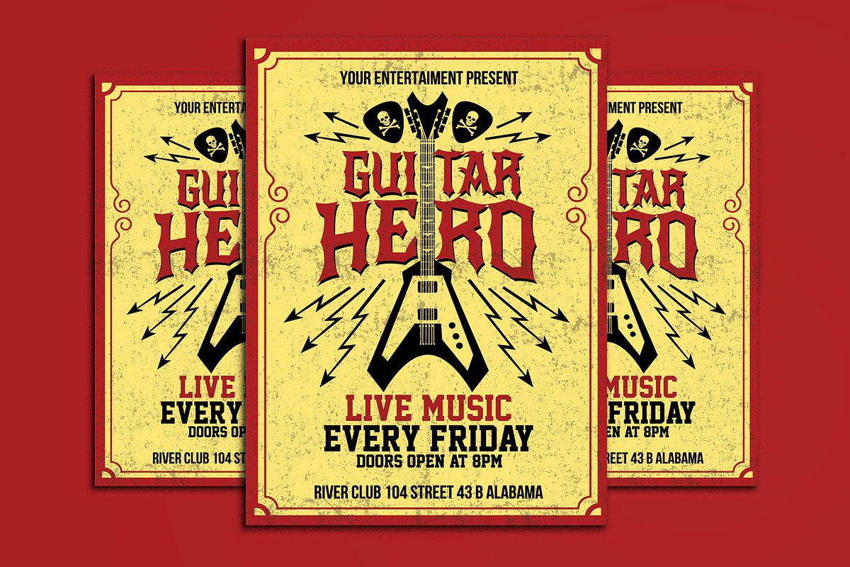 Guitar Event Flyer, a Flyer Template by Muhamad Iqbal hidayat (Photo 1 of 3)