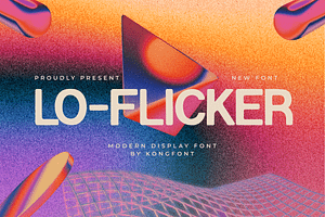 Lo-flicker – Modern Display Font, a Sans Serif Font by overlaytemplates