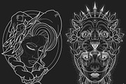 Badass girls Procreate stamps, a Brush Add-On by ProcreateInk (Thumbnail 9 of 10)