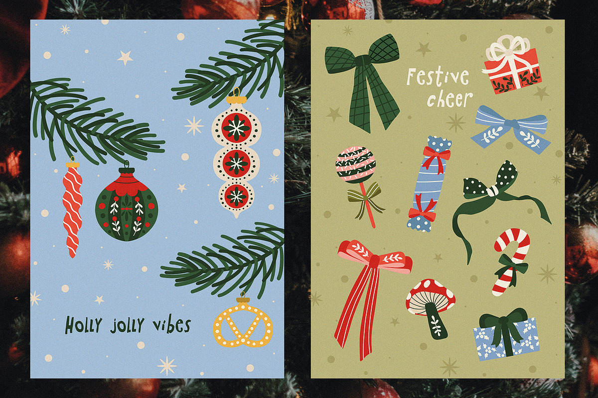 Christmas Folk Art graphic set, a Seasonal Illustration by Madiwaso (Photo 10 of 13)