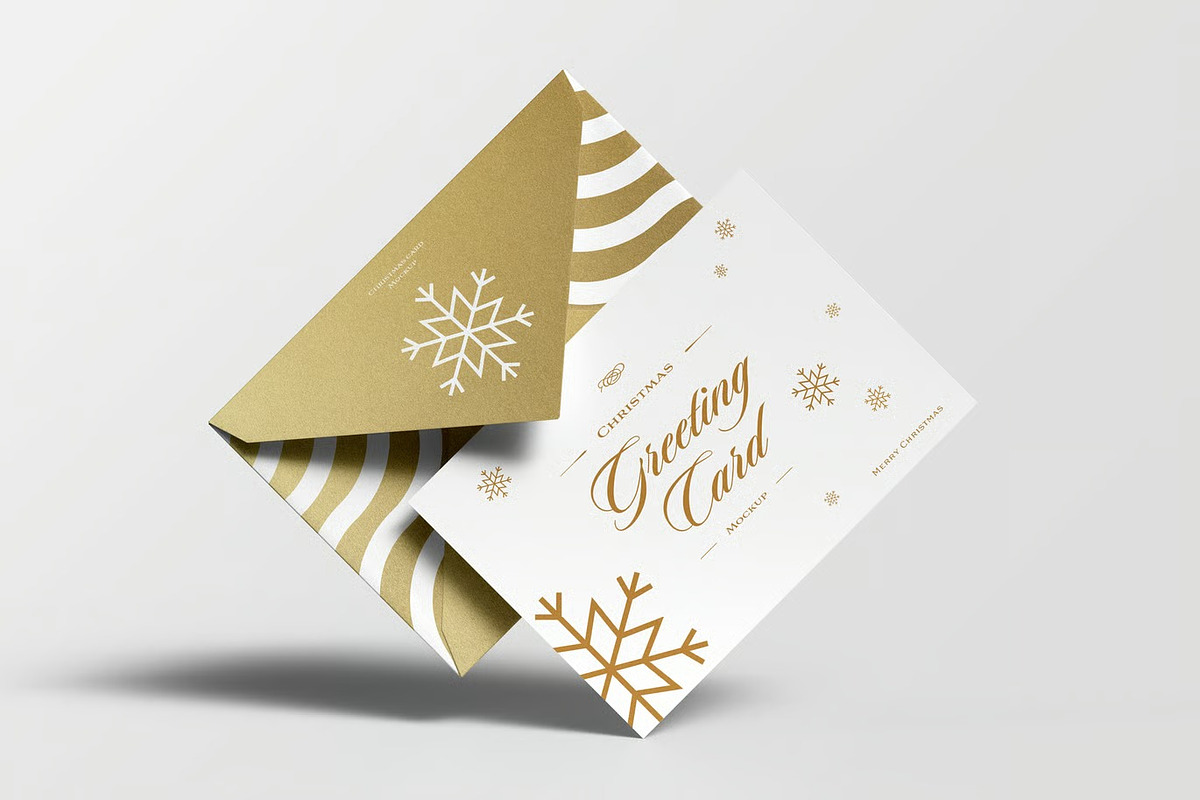 Greeting Card Mock-up, an Advertising Mockup by zippypixelstudio (Photo 12 of 14)