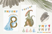 Baby Dinosaur World Watercolor Set, an Animal Illustration by Cat In Colour (Thumbnail 7 of 9)