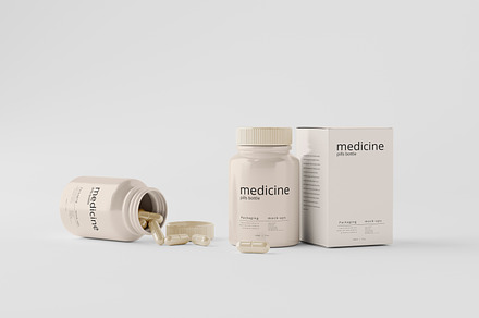 Capsules Bottle Mockups, a Cups & Container Mockup by pmvch