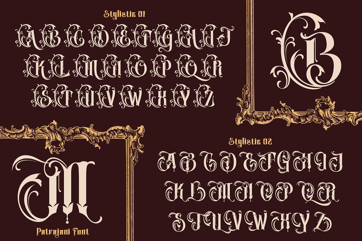 Patrajani - Decorative Serif, a Blackletter Font by TypeClassHeroes (Photo 9 of 15)