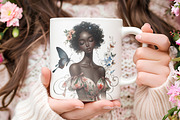 Black Spring Vintage Woman Cliparts, a Person Illustration by RobertsArt (Thumbnail 5 of 9)