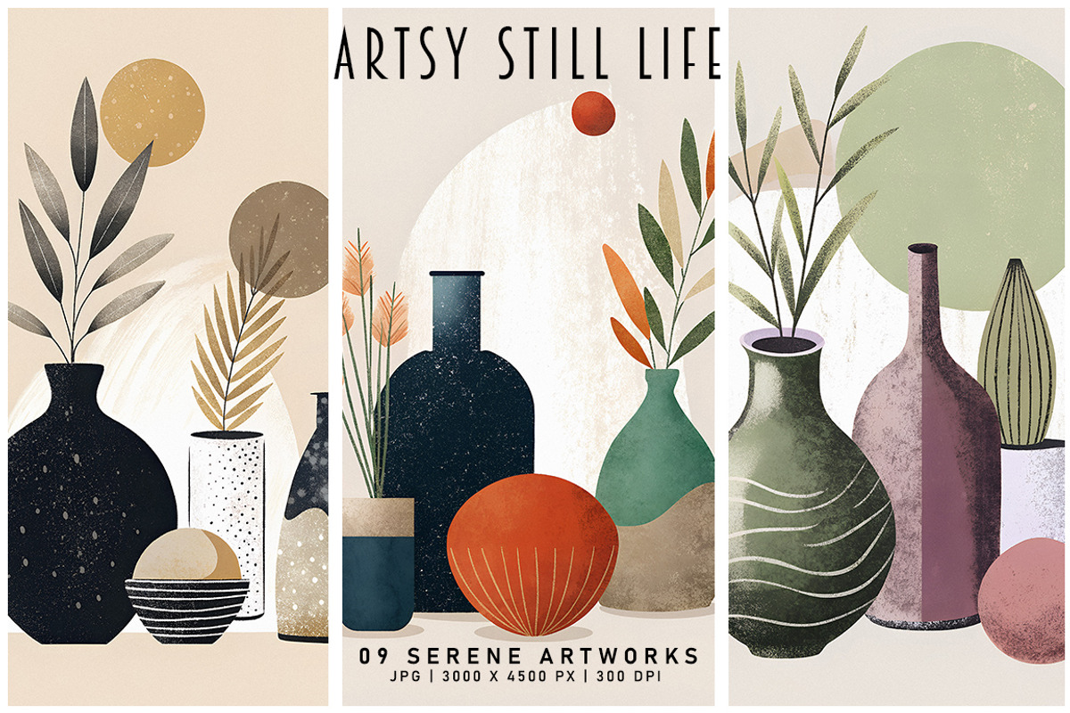 Artsy Still Life, a Decorative Illustration by Digital Art Creations (Photo 2 of 8)