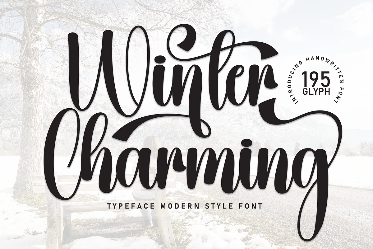 Winter Charming | Script Font, a Handwritten Font by Scratchones (Photo 1 of 9)