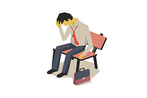 Depressed businessman