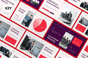 White Red Business Marketing Keynote, a Presentation Template by graphicook