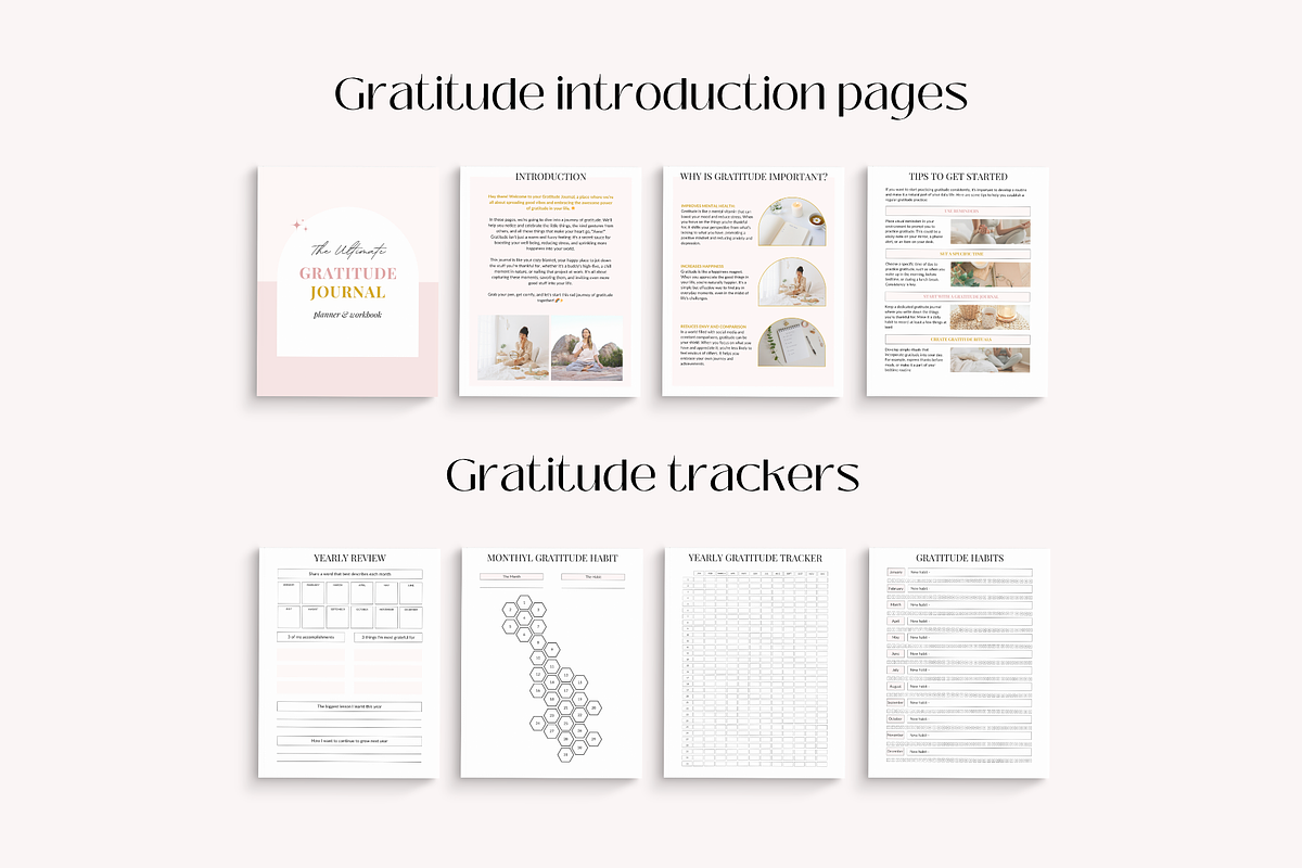 Gratitude planner Canva template, a Design Template by Cate Creates (Photo 5 of 9)