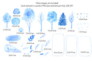 Winter Day Watercolor Collection, a Decorative Illustration by Anna Druzhkova (Thumbnail 4 of 17)