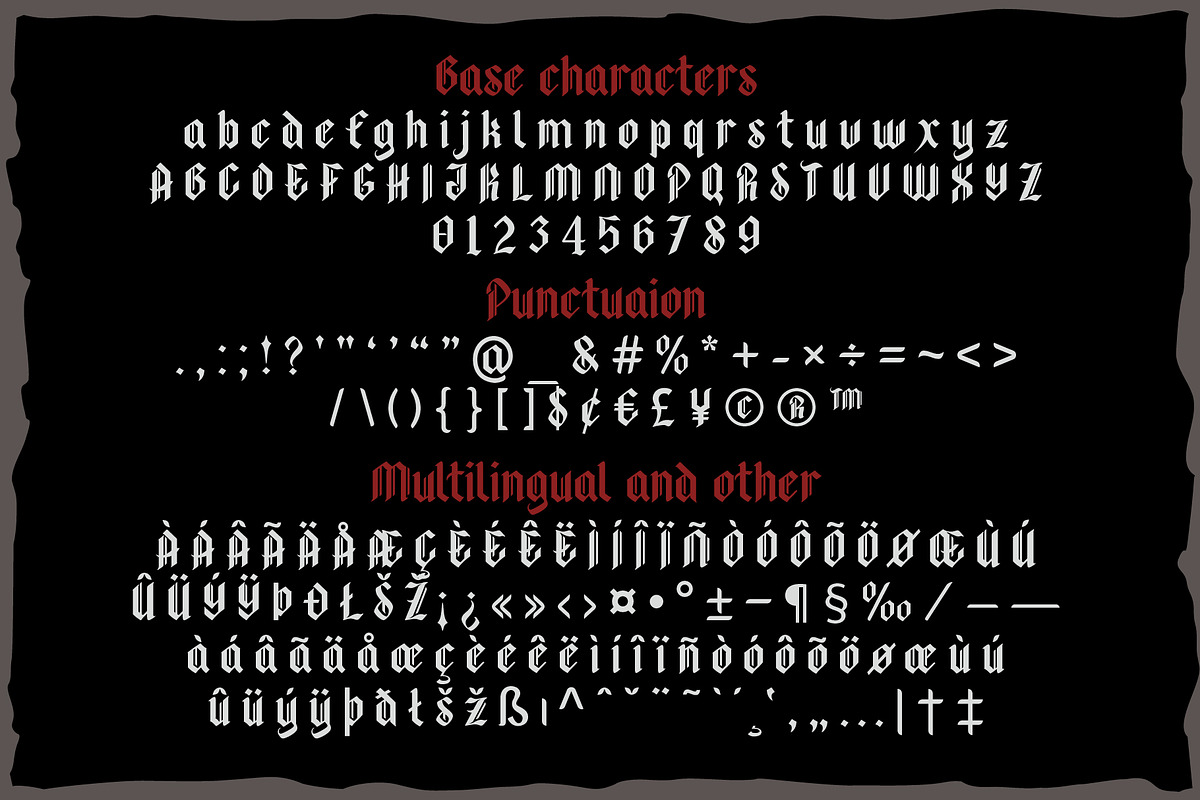 10 Vintage Font Families Bundle #3, a Blackletter Font by Fractal fonts & graphics (Photo 20 of 67)