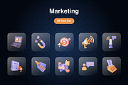 Marketing 3D Icons Set, an Object 3D Model by Kmg Design (Thumbnail 2 of 3)
