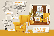 Cozy Days Stamp Set for Procreate, a Brush Add-On by PrettyLittlePigs (Thumbnail 5 of 10)