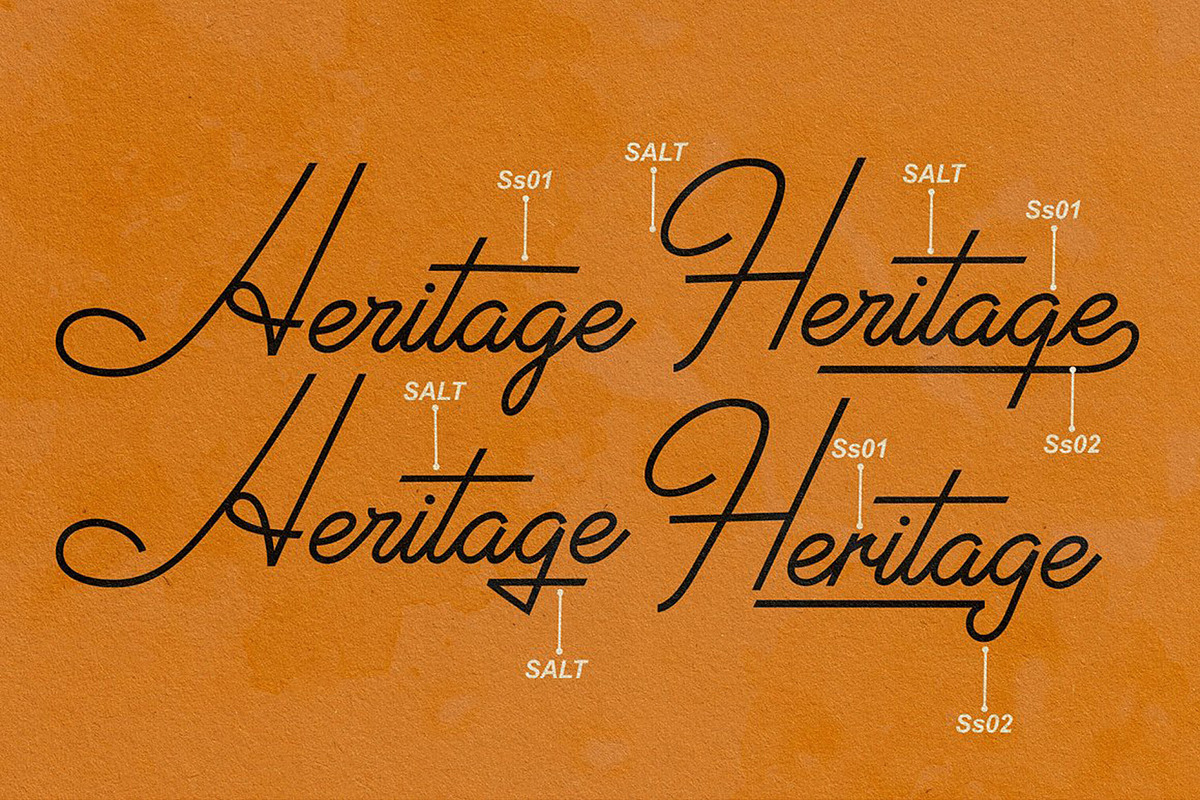 Heritage Font Combinations, a Script Font by HRDR (Photo 15 of 26)
