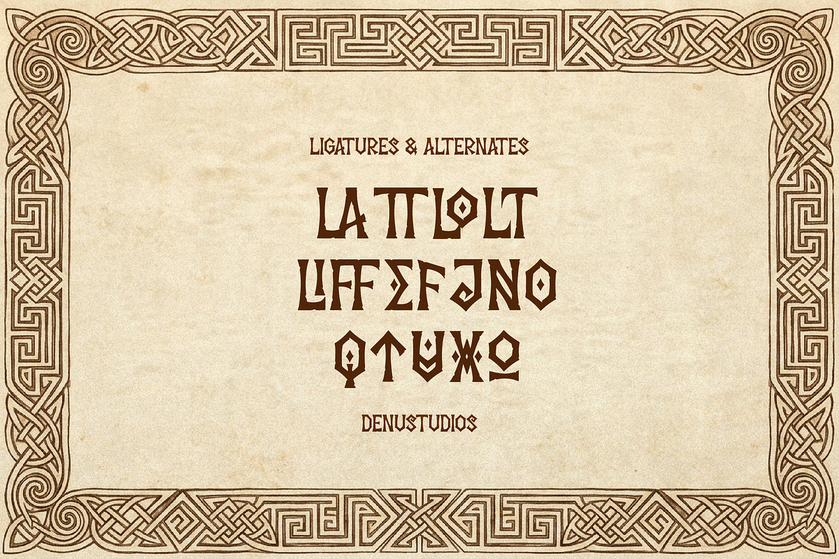 North Eternal | Runic Display Font, a Blackletter Font by Denustudios (Photo 11 of 11)