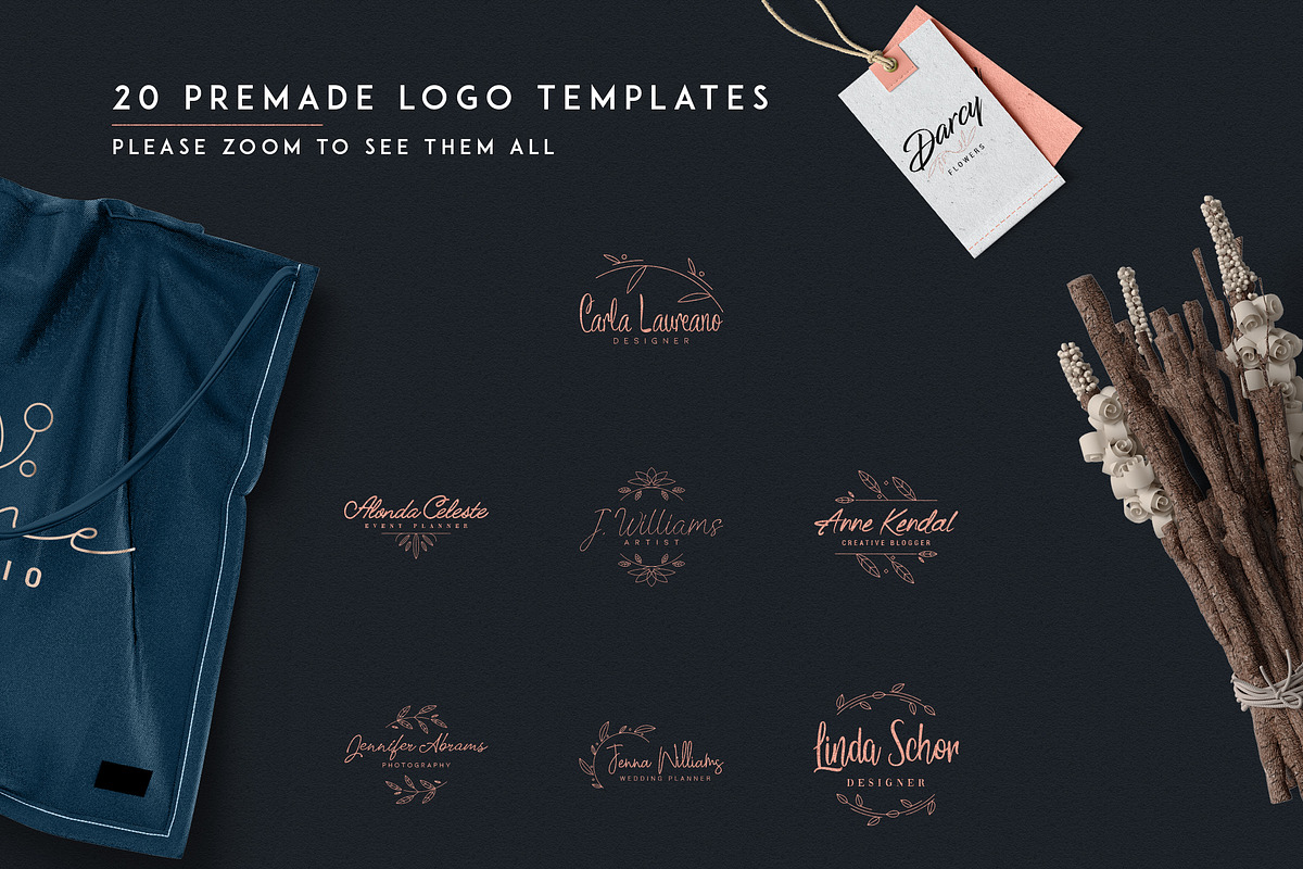 Minimal and Elegant Creation Kit, a Branding & Logo Template by VP Fonts (Photo 3 of 10)