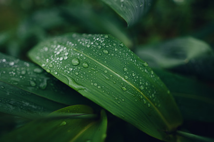 leaves and water drops on a rainy day, a Nature Photo by Art Rachen