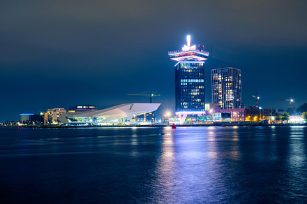 Modern buildings in Amsterdam