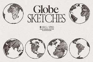 Etched Globe Sketches Collection
