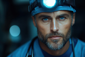 Skilled medical professional working, a Photo by Tanuart