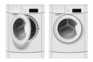 Realistic washing machine, an Object Illustration by Things for designers