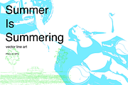 Summer Is Summering | Vector Art, a Decorative Illustration by teenyweenyday (Thumbnail 1 of 5)