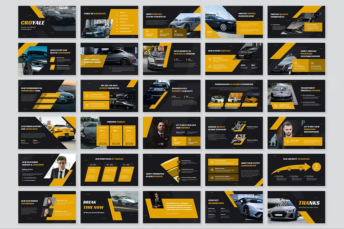 Luxury Car Rental Google Slides preview 7